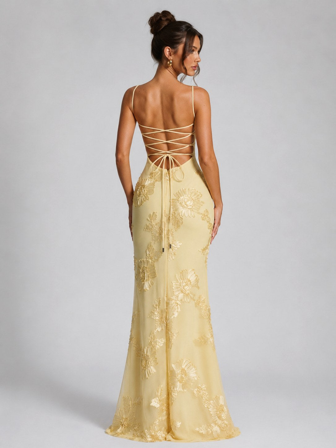Rosie | Women's Floral Corset Maxi Dress, Sculpted Occasion Dress | Animated Apparel | Light Blue