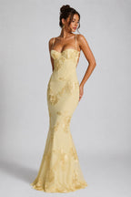 Rosie | Women's Floral Corset Maxi Dress, Sculpted Occasion Dress | Animated Apparel