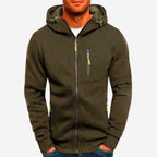 Ross | Men's Zip-Up Hoodie, Relaxed-Fit Autumn Jumper | Animated Apparel