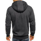 Ross | Men's Zip-Up Hoodie, Relaxed-Fit Autumn Jumper | Animated Apparel