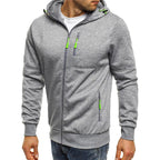 Ross | Men's Zip-Up Hoodie, Relaxed-Fit Autumn Jumper | Animated Apparel