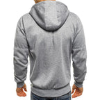 Ross | Men's Zip-Up Hoodie, Relaxed-Fit Autumn Jumper | Animated Apparel
