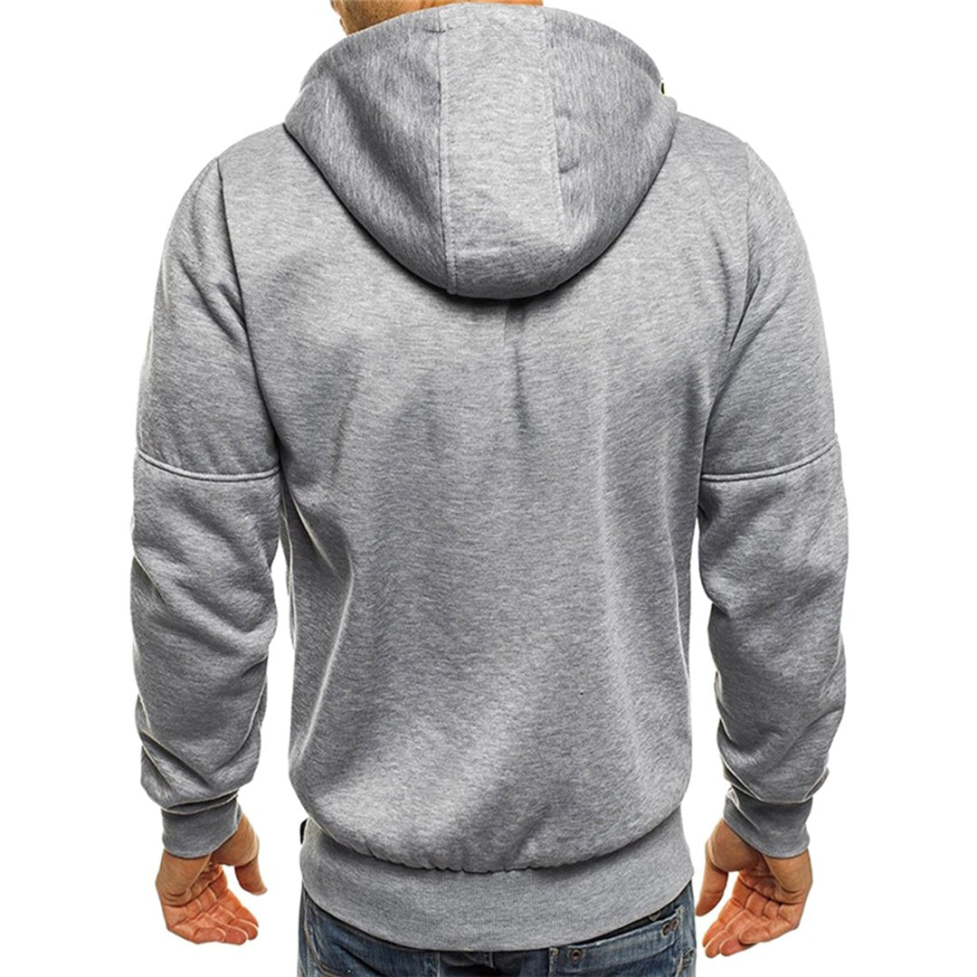 Ross | Men's Zip-Up Hoodie, Relaxed-Fit Autumn Jumper | Animated Apparel