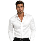 Julian | Men's Long-Sleeve Shirt with Button Front, Smart Casual Dress Shirt | Animated Apparel