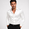 Julian | Men's Long-Sleeve Shirt with Button Front, Smart Casual Dress Shirt | Animated Apparel
