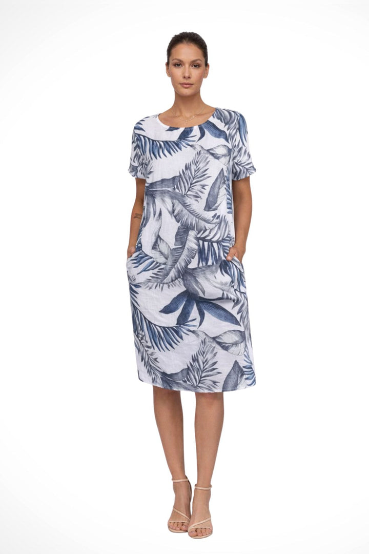Rowan | Women's Botanical Print Sleeveless Shift Dress - image 2