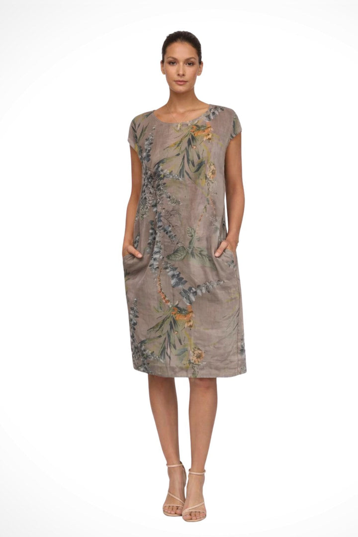 Rowan | Women's Botanical Print Sleeveless Shift Dress - image 3