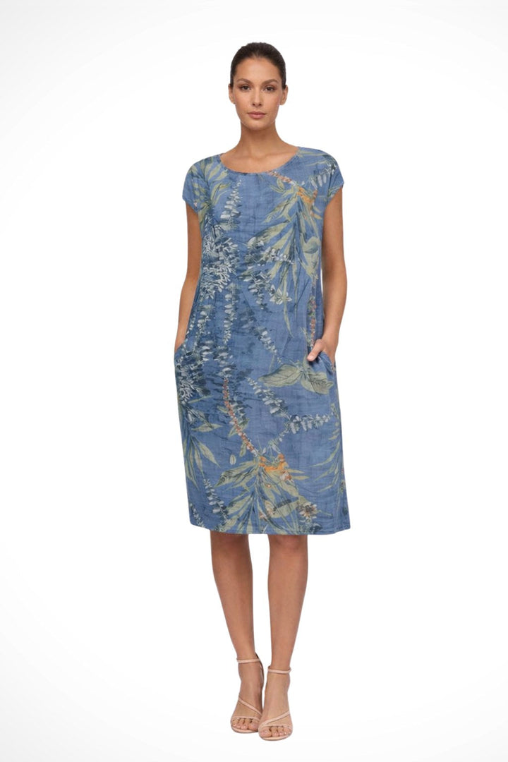 Rowan | Women's Botanical Print Sleeveless Shift Dress - image 4