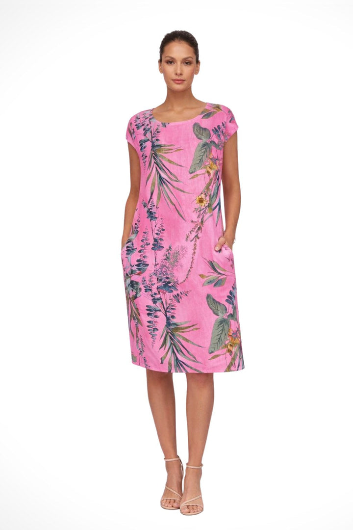 Rowan | Women's Botanical Print Sleeveless Shift Dress - image 5