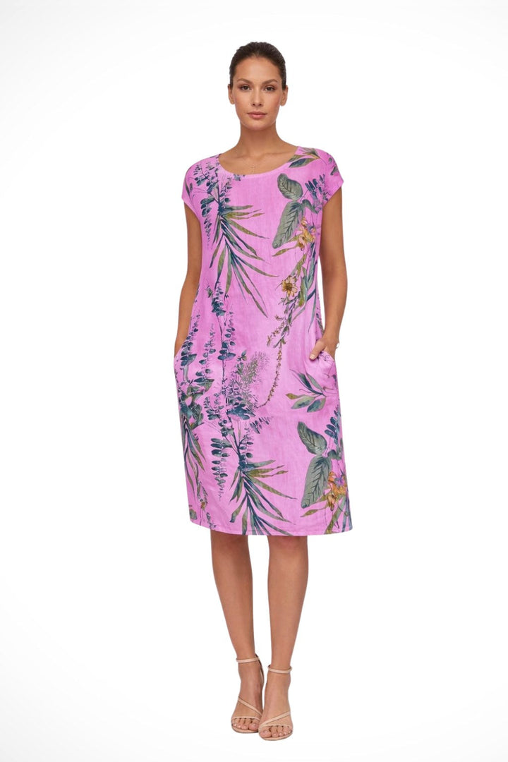 Rowan | Women's Botanical Print Sleeveless Shift Dress - image 6