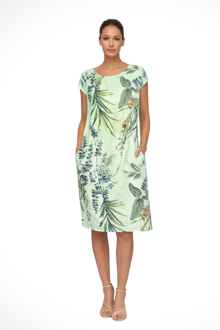 Rowan | Women's Botanical Print Sleeveless Shift Dress - image 7