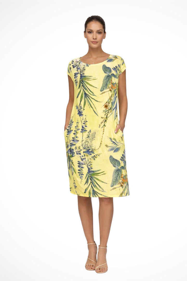 Rowan | Women's Botanical Print Sleeveless Shift Dress - image 9