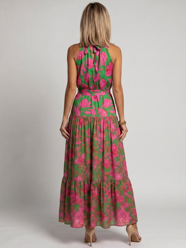 Rowen | Women's Draped Halter Midi Dress - image 4