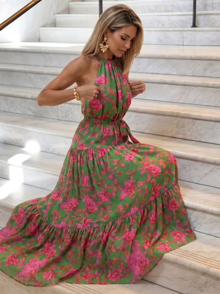 Rowen | Women's Draped Halter Midi Dress - image 5