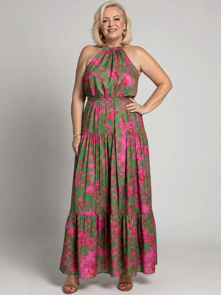 Rowen | Women's Draped Halter Midi Dress - image 7