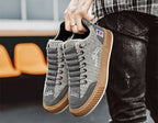 Isaac | Men's Lace-Up Trainers with Quilted Upper, Chunky Sole Trainers | Animated Apparel