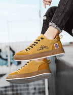 Isaac | Men's Lace-Up Trainers with Quilted Upper, Chunky Sole Trainers | Animated Apparel