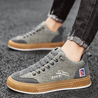 Isaac | Men's Lace-Up Trainers with Quilted Upper, Chunky Sole Trainers | Animated Apparel