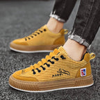 Isaac | Men's Lace-Up Trainers with Quilted Upper, Chunky Sole Trainers | Animated Apparel