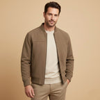 Ryan | Men's Suede Bomber Jacket, Tailored Autumn Jacket | Animated Apparel | Black