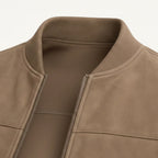 Ryan | Men's Suede Bomber Jacket, Tailored Autumn Jacket | Animated Apparel | Blue