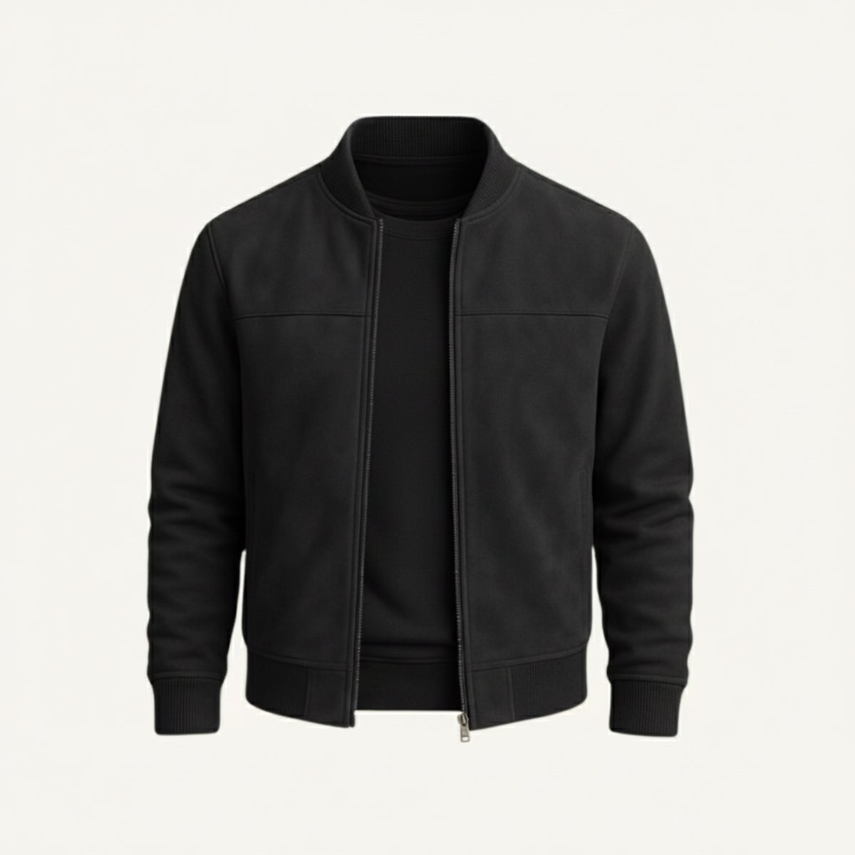 Ryan | Men's Suede Bomber Jacket, Tailored Autumn Jacket | Animated Apparel