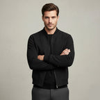 Ryan | Men's Suede Bomber Jacket, Tailored Autumn Jacket | Animated Apparel