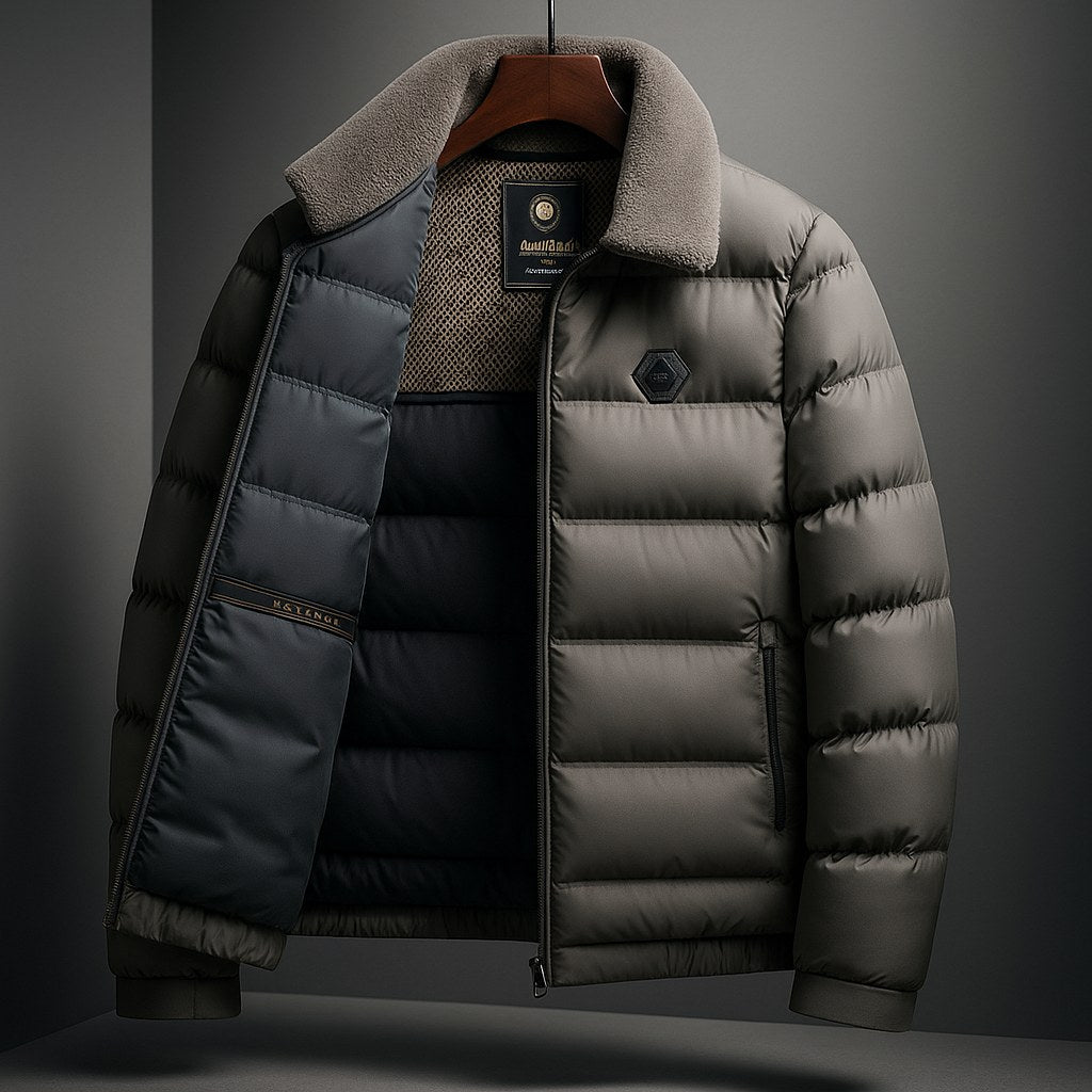 Ryan | Women's Quilted Puffer Jacket, Weather-Resistant Autumn Coat | Animated Apparel | Ocean