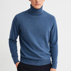 Ezra | Men's Cashmere Roll-Neck Jumper, Timeless Knit Jumper | Animated Apparel