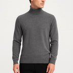Ezra | Men's Cashmere Roll-Neck Jumper, Timeless Knit Jumper | Animated Apparel