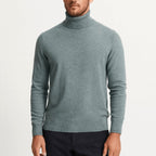 Ezra | Men's Cashmere Roll-Neck Jumper, Timeless Knit Jumper | Animated Apparel