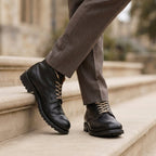 Samuel | Women's Lace-Up Faux Leather Boots, Classic Ankle Boots | Animated Apparel
