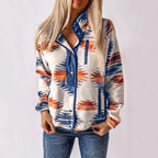 Sandra | Women's Button-Up Jacket, Structured Midweight Jacket | Animated Apparel | Blue