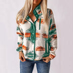 Sandra | Women's Button-Up Jacket, Structured Midweight Jacket | Animated Apparel | Green