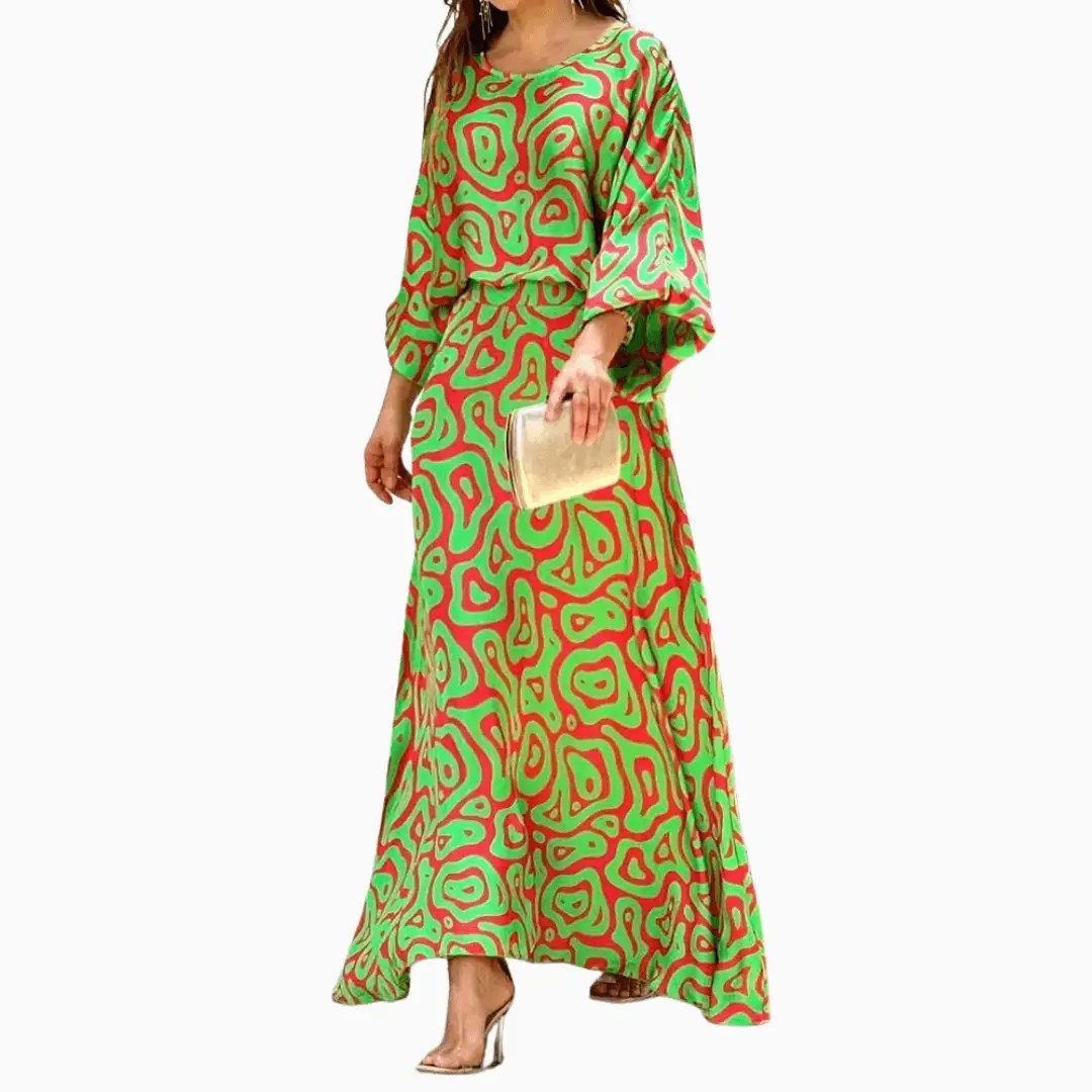 Savannah | Women's Boho Print Flowing Maxi Dress - image 1