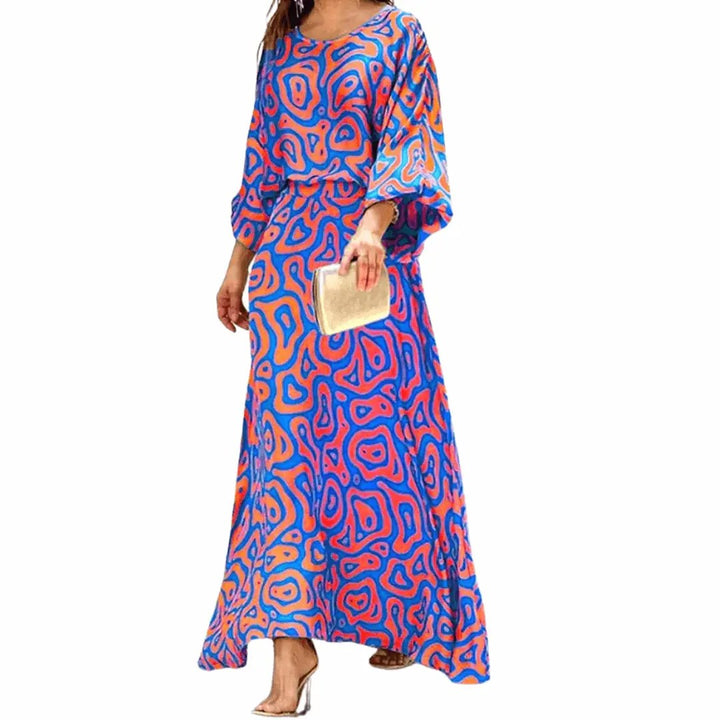 Savannah | Women's Boho Print Flowing Maxi Dress - image 3