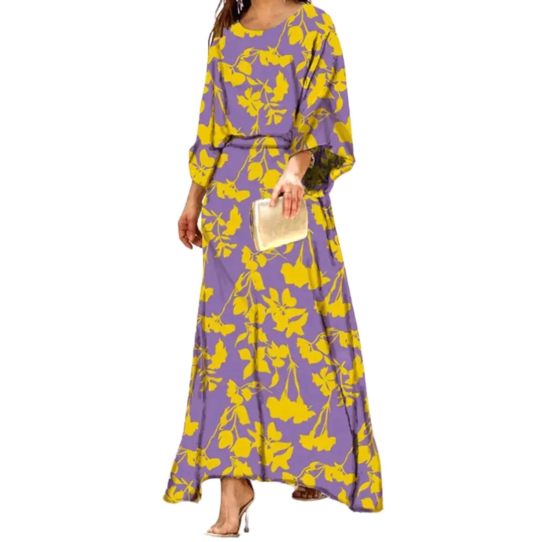 Savannah | Women's Boho Print Flowing Maxi Dress - image 5