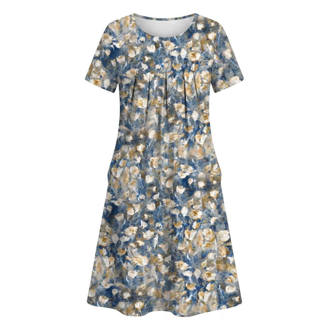 Savannah | Women's Casual Floral Midi Dress - Multicolor