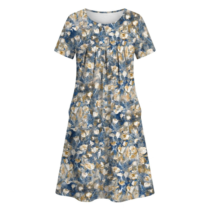 Savannah | Women's Casual Floral Midi Dress - Multicolor