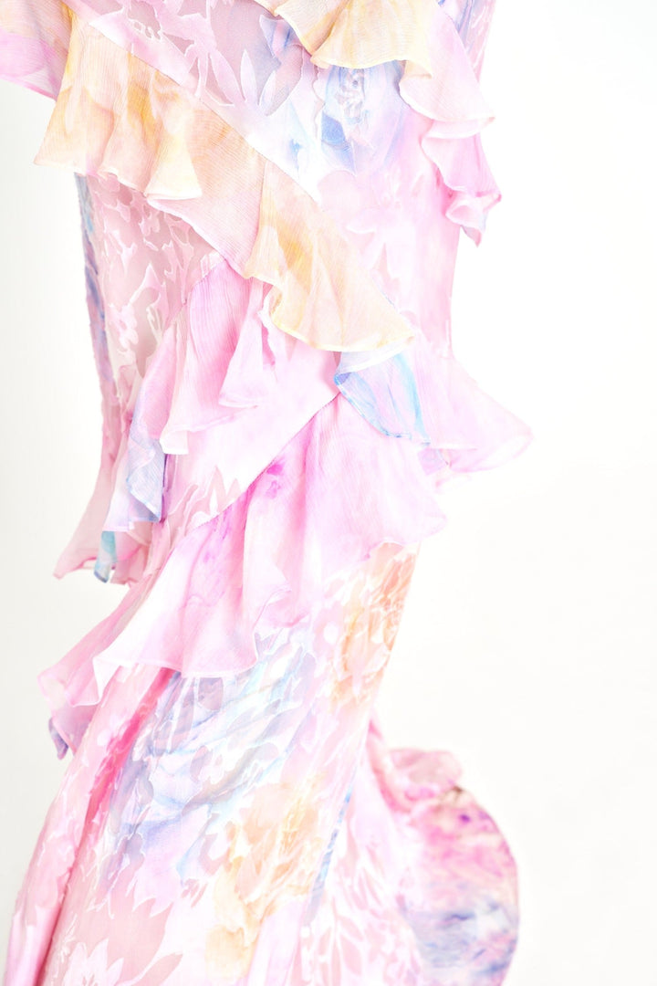 Savannah | Women's Floral Maxi Dress with Ruffled Hem - image 11