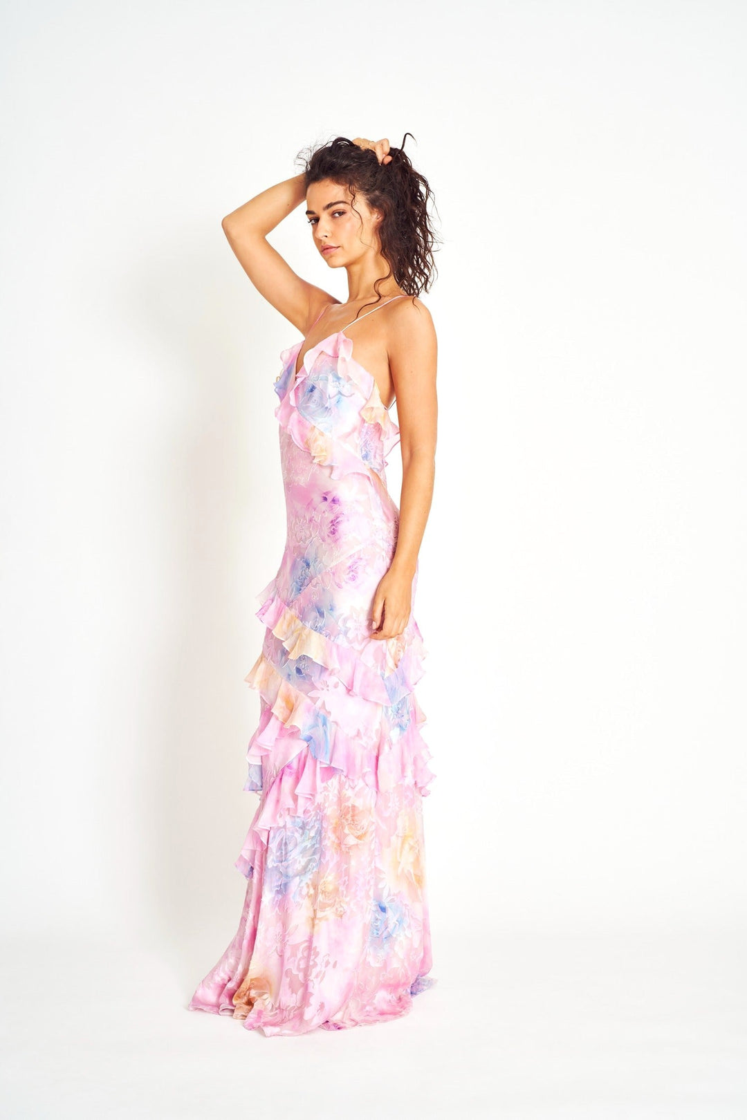 Savannah | Women's Floral Maxi Dress with Ruffled Hem - image 12