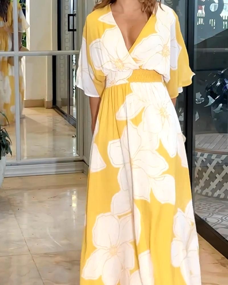 Savannah | Women's Floral Midi Dress - image 2