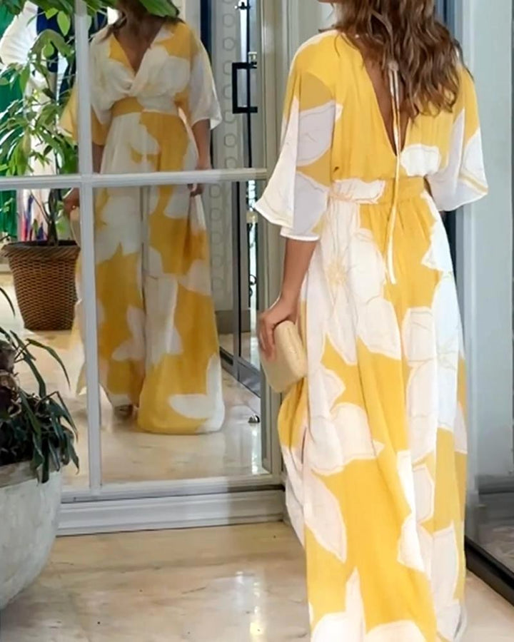 Savannah | Women's Floral Midi Dress - image 3