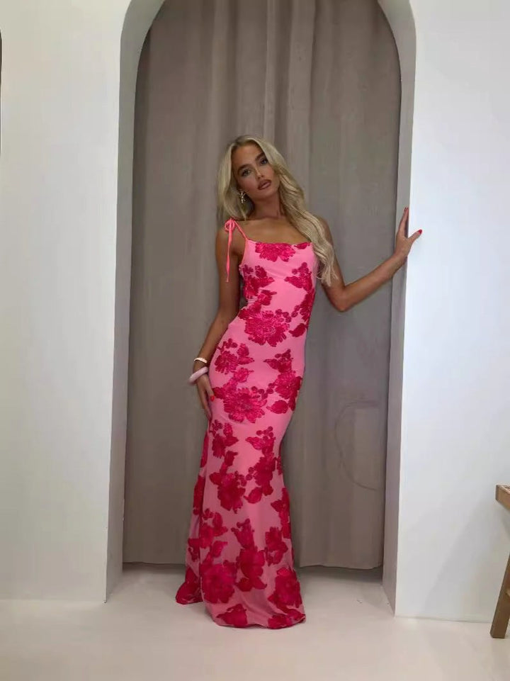 Savannah | Women's Floral Print Fit-and-Flare Maxi Dress - image 4