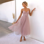Savannah | Women's Spaghetti Strap Midi Dress - image 1