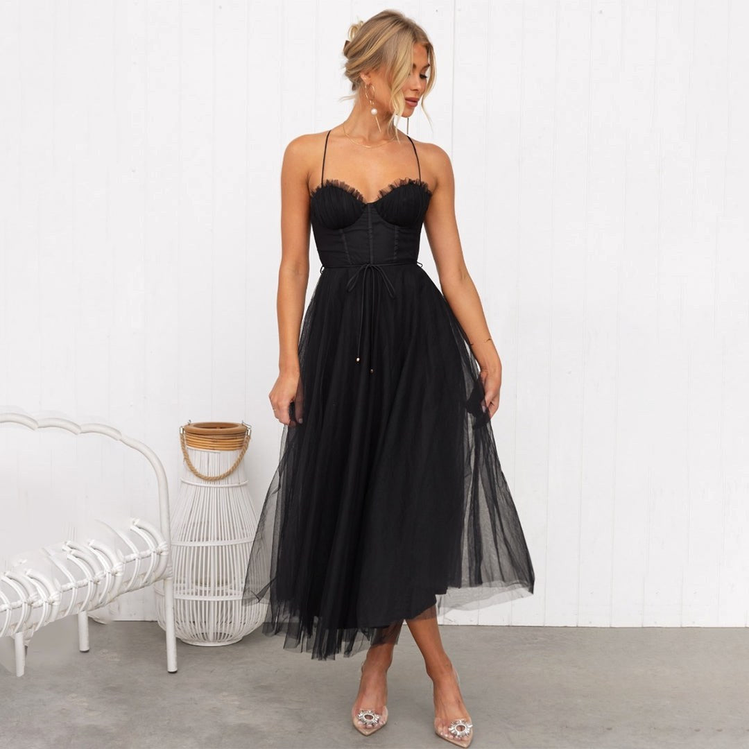 Savannah | Women's Spaghetti Strap Midi Dress - image 4