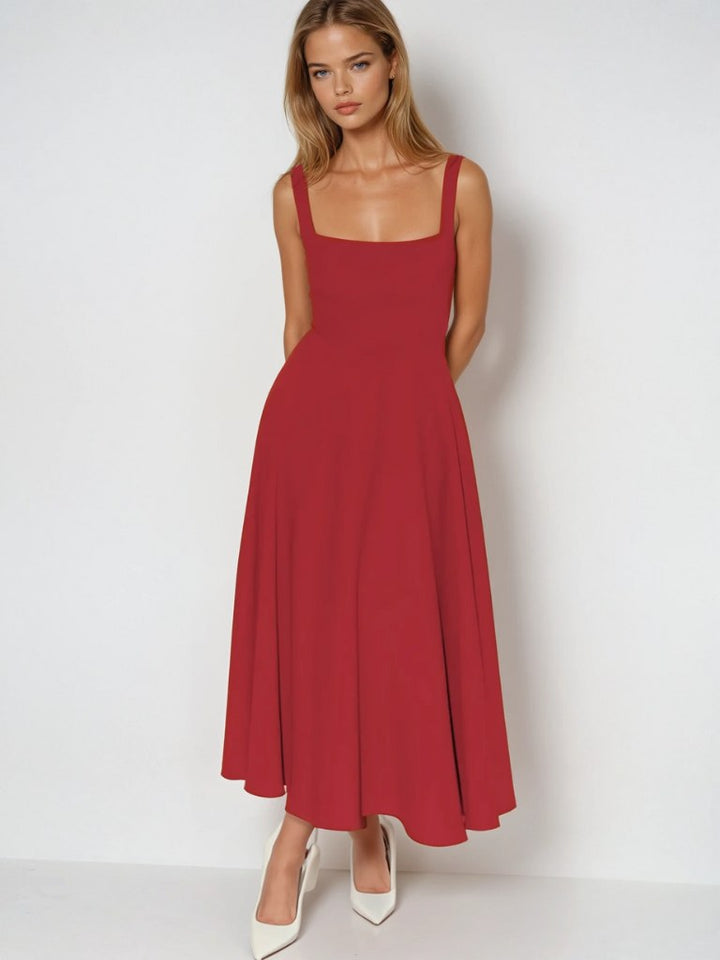 Savannah | Women's Square Neckline Midi Dress - image 7