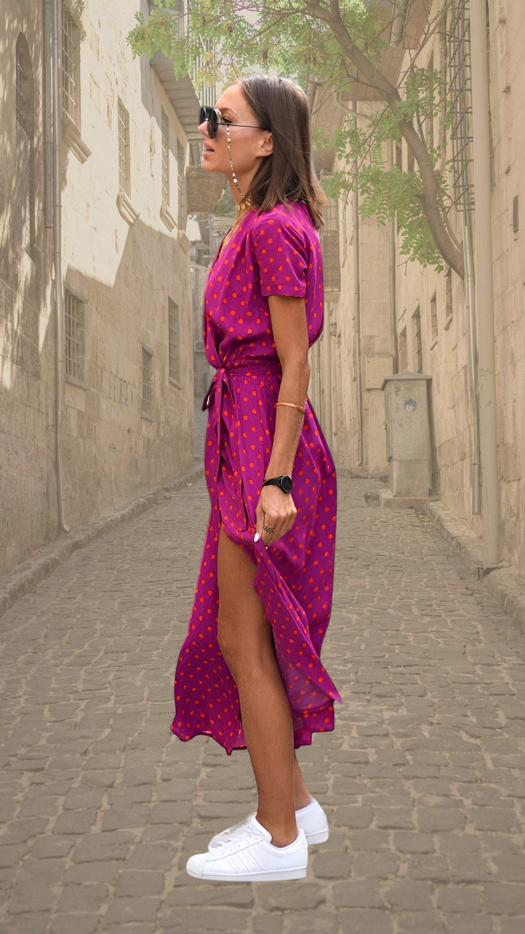 Savannah | Women's Statement Floral Wrap Maxi Dress - image 8