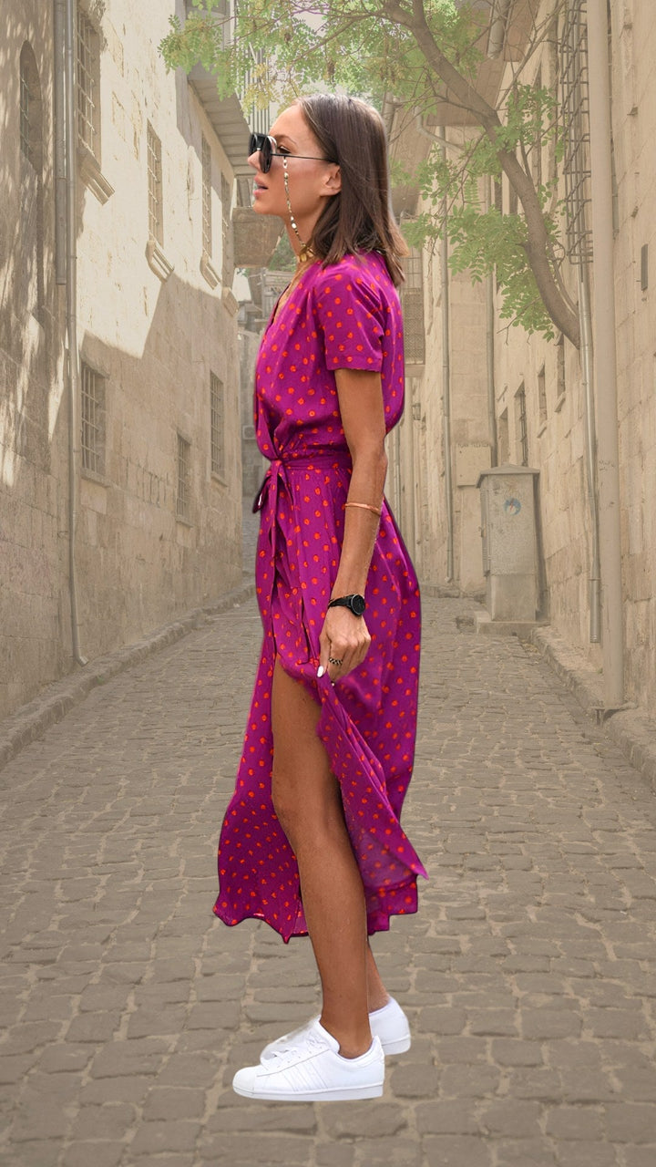 Savannah | Women's Statement Floral Wrap Maxi Dress - image 8