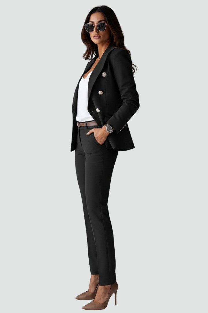 Savannah | Women's Tailored Two-Piece Suit Set - Red
